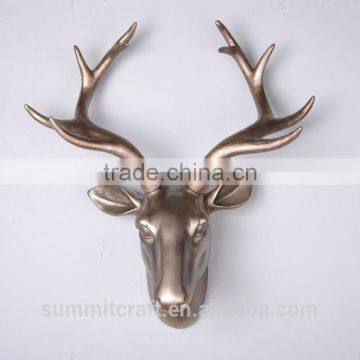 Resin Metallic Color Deer Head Wall Hanging Craft photo-1