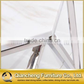 Brass Metal White Marble Coffee Table Made in China photo-4