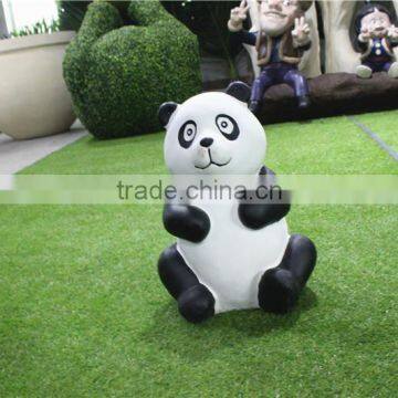 Home Garden Seats Christmas Decorative 30cm Height Small Artificial White and Black Fiberglass Chinese Flat Panda E10 28X05 photo-2