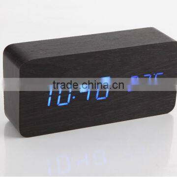 HOT !!!LED Clock Bell Wood Creative LED Clock Acoustic Wooden Clock photo-4