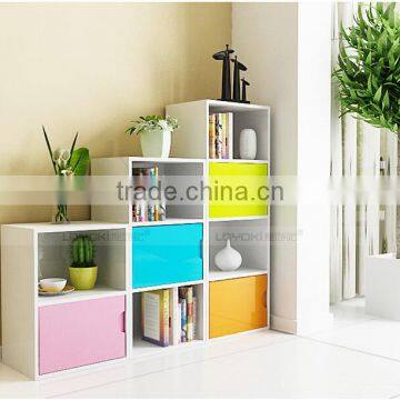 Colorful DIY Assembly Wood Cabinet Wooden Cube Storage Home Furniture Storage Boxes Cabinet photo-4