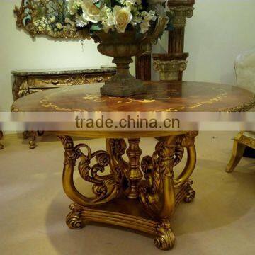 FA-329P-01 Leading antique round table with thick paper and glass top