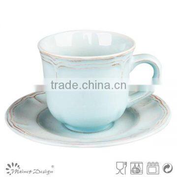 Ceramic Embossed Cup and Saucer High Quality Embossed Cup and Saucer photo-4