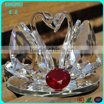 Clear Beautiful Crystal Crafts Glass Swan for Wedding Favors Gift photo-2