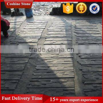 Ledge/Loose Stone Feature Wall, Black Slate Culture Stone Wall Panel photo-4