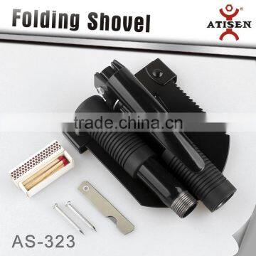 New FOLDING SHOVEL / PICK FOR CAMPING, HUNTING & SURVIVAL W/match photo-4