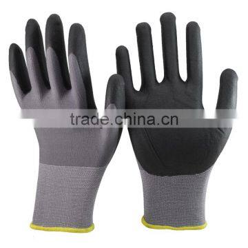NMSAFETY 15 Guage Black Foam Nitrile Coated Car Assembly Work Gloves Glove photo-2
