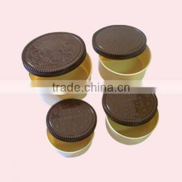 Food Grade Round Plastic Cookie Container