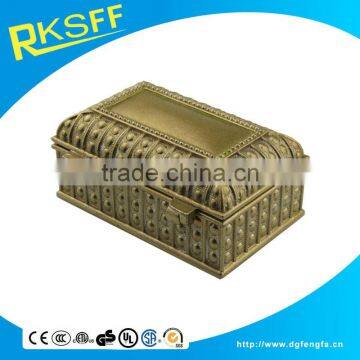 Square Shape Antique Custom Metal Alloy Jewelry Package Box photo-6
