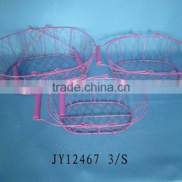 Hot Sell Home Decor Wire Fruit Basket Metal Basket Wire Storage Basket Decorative