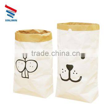 high quality recycled white and brown custom kraft paper bag