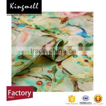 Custom Digital Printed Silk Linen Blend Fabric for Garment/dress photo-3