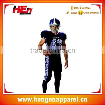 Hongen apparel Sublimation Custom made American football apparel, youth american football jersey