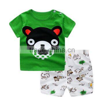 Printing Cute Carton Wholesale Children's Boutique Cloth Outfit Baby Cloting Suit for 2-6 Year Old Child of Designer Baby Suits photo-3