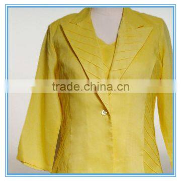 Ladies Ramie Linen 3 Pcs Skirt Business Suit Design photo-2