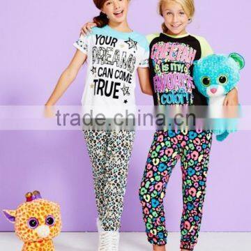 Cheap 2015 Leopard Print Cotton Kids Pajamas