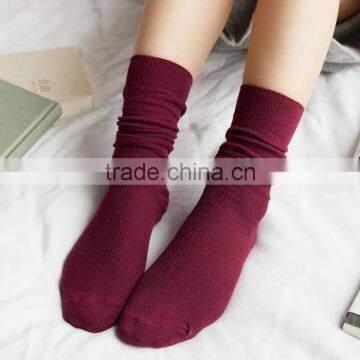 Zm11169a Pure Color Cotton Women Socks Wholesale photo-2