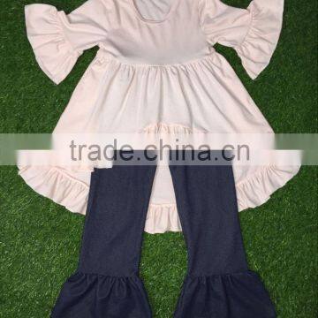 Autumn and Winter Childrens Boutique Clothing Sale Yellow Chevron Stripes Toddler Clothing Online Children Boutiques Outfits photo-3