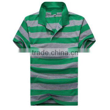 China Manfucture Cheap Cotton Material Soft Man Striped Polo Shirt Wholesale for Sale photo-2