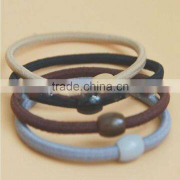 Girls Rubber Elastic Hair Ties Ponytail With Beads photo-2