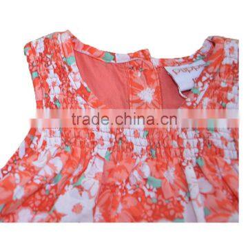 Baby Toddler Ruffle Sleeveless Cotton Flower Frocks Design Girl Dress photo-3