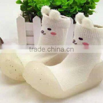 Anti-slide TPR Sole Baby Socks, Cotton Sock Shoes for Baby photo-2