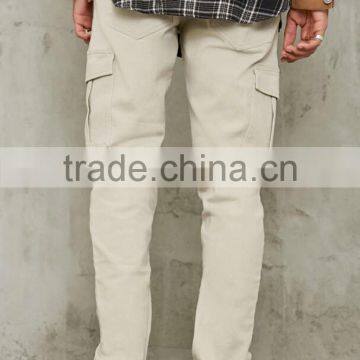 Latest Design Casual Men Custom Pocket Twill Cotton Autumn Plain Cheap Cargo Pants photo-4