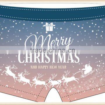 Merry Christmas 88% Polyester 12%Elastic Hot Sale Men Brand Underwear High Quality Cheaper Price photo-2