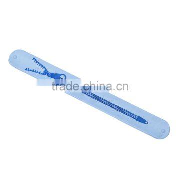 Zipper Artwork Silicone Slap Bracelet Hand Snap Band Promotional Energy Bracelet photo-2