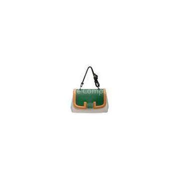 Green Mini Womens Leather Handbag Animal Print , Grace / Fashionable