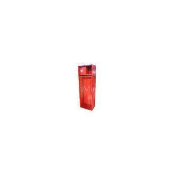 Single Tier Red Open Athletic Metal Gym Lockers Painting For Changing Room