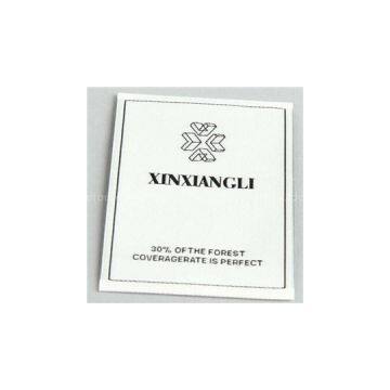 White Background Black Brand Woven Label