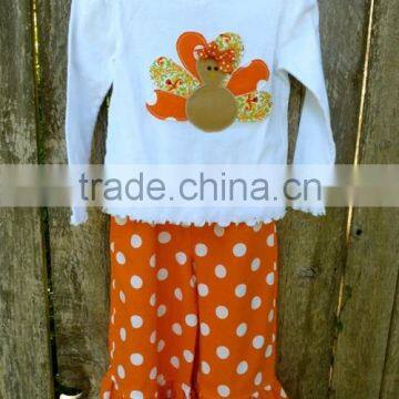 wholesale children's boutique clothing polka dots pants girls boutique clothing sets thanksgiving cute clothing sets