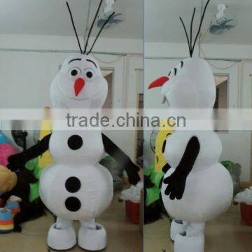 flexible moving lovely snowman olaf mascot costume