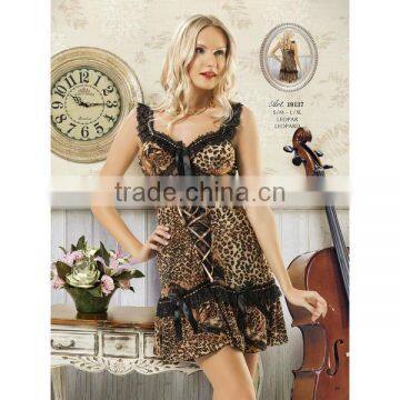 Laced Leopard Print Nightdress