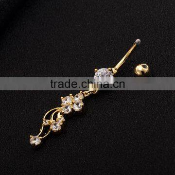 Navel Belly Ring Minimalist Pot Leaf Button Fashion Body Piercing Jewelry photo-2