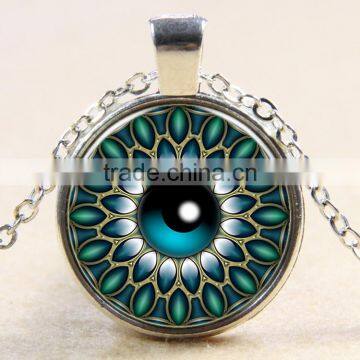 XP-TGN-HE-132 New Fashion Cabochon Glass Gemstone Time Gem Necklace For Ladies photo-1