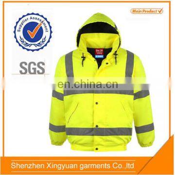 Hi Vis Yellow Constructive Reflective Waterproof Safety Jacket