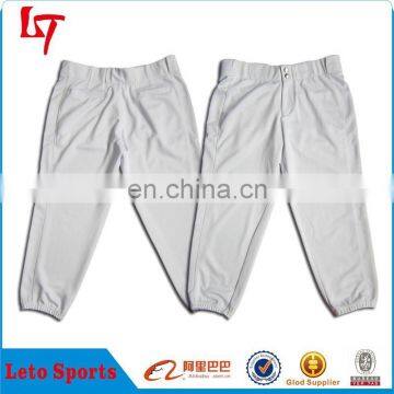 White Classical Button Polyester Spandex Blank Stretch Bottoms Lady Trousers photo-3