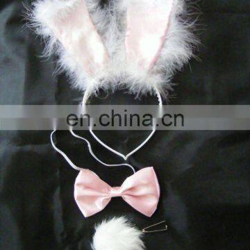 popular bunny ears headgear/party headband/white rabbit headdress MPA-0164