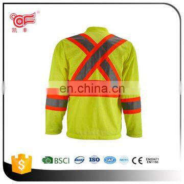 Cheap Safety Reflective hi Vis Shirts With Long Sleeve KF-041