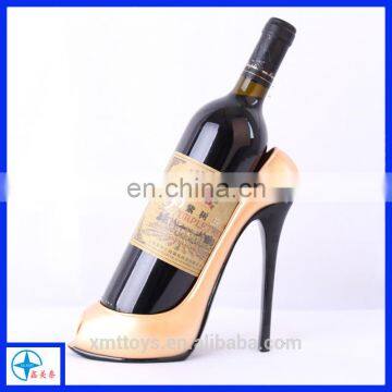 resin yellow high heel wine bottle holder