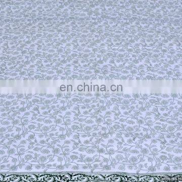 Floral Queen Size Bed Sheet Pure Cotton Fabric Bed Cover Jaipur Hand Block Printed Bedding 3 Pcs Bedspread photo-2