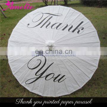 Quality Guarantee Customized Thank You Printed Beach Wedding Umbrella