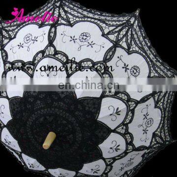 Embroiderly Black lace parasols