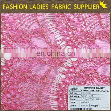 Soild Color Nice Flower High End Ladies Garment Nylon/cotton Lace Fabric photo-4