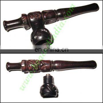 Handmade real ebony wood smoking pipe, size : 4 inch pipe