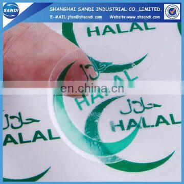 LOGO printed transparent adhesive plastic label