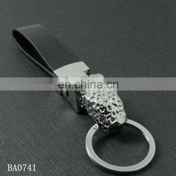 High Quality Leopard Head Shaped Personalized Metal Leather Key Chains