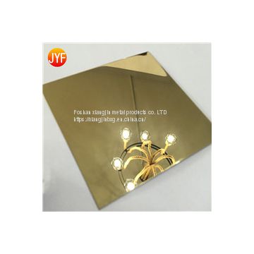 JYFM007 Factory wholesale 304 gold mirror finished color decorative stainless steel